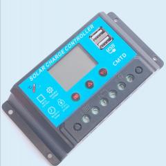 CMTD PWM Solar Charge Controller with LCD and Dual USB Ports