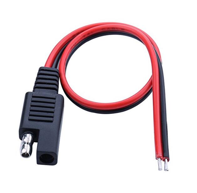 SAE 2-Pin Quick Connectors 14AWG - 4 Pack Weatherproof Power Cable Extensions